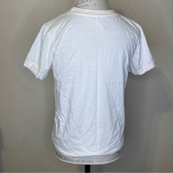 Messy Buns Lazy Days Jingle Shells Short Sleeve Tshirt Cream Orange Blue Medium - Picture 3 of 9